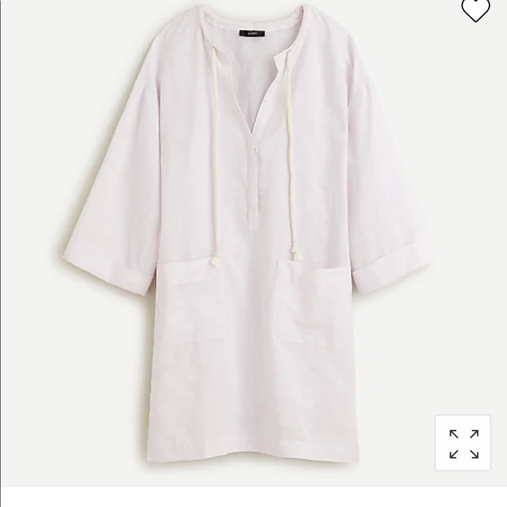 JCrew lilac beach linen cover up